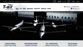 What T-air.cz website looked like in 2019 (4 years ago)