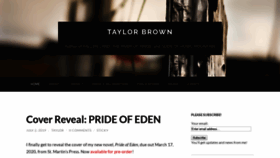 What Taylorbrownfiction.com website looked like in 2019 (4 years ago)