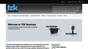 What Tzkseminars.com website looked like in 2019 (4 years ago)