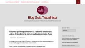 What Trabalhista.blog website looked like in 2019 (6 years ago)