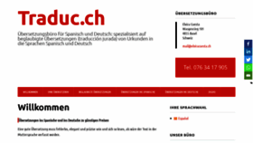 What Traduc.ch website looked like in 2019 (4 years ago)