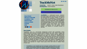 What Trackmenot.io website looked like in 2019 (4 years ago)