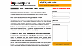 What Top-serp.ru website looked like in 2019 (4 years ago)