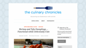 What Theculinarychronicles.com website looked like in 2019 (4 years ago)