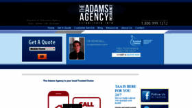 What Theadamsagency.com website looked like in 2019 (4 years ago)