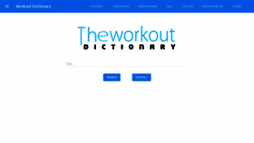 What Theworkoutdictionary.com website looked like in 2019 (4 years ago)
