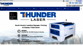 What Thunderlaser.com website looked like in 2019 (4 years ago)