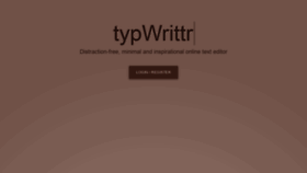 What Typwrittr.com website looked like in 2019 (4 years ago)