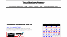 What Torontowarehousesales.com website looked like in 2019 (4 years ago)