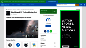 What Tinyminer-eve-online-mining-bot.en.softonic.com website looked like in 2019 (4 years ago)