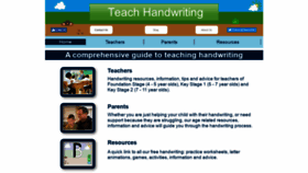What Teachhandwriting.co.uk website looked like in 2019 (4 years ago)