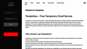 What Tempinbox.xyz website looked like in 2019 (4 years ago)