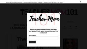 What Teachermom101.com website looked like in 2019 (4 years ago)