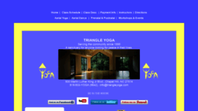 What Triangleyoga.com website looked like in 2019 (4 years ago)
