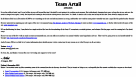 What Teamartail.com website looked like in 2019 (4 years ago)
