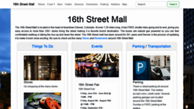 What The16thstreetmall.com website looked like in 2019 (4 years ago)