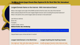What Theofficialabsolutelongestdomainnameregisteredontheworldwideweb.international website looked like in 2019 (4 years ago)