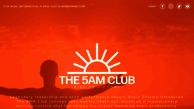 What The5amclub.com website looked like in 2019 (4 years ago)