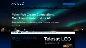 What Telesat.com website looked like in 2019 (4 years ago)