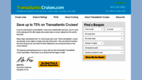 What Transatlanticcruises.com website looked like in 2019 (4 years ago)