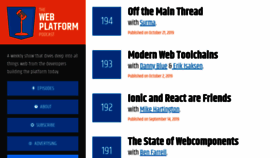 What Thewebplatformpodcast.com website looked like in 2019 (4 years ago)