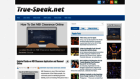 What True-speak.net website looked like in 2019 (5 years ago)