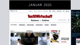What Textilwirtschaft.de website looked like in 2019 (4 years ago)