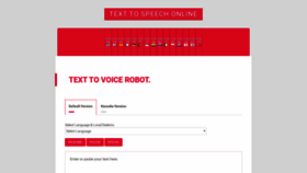What Texttospeechrobot.com website looked like in 2019 (4 years ago)