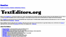 What Texteditors.org website looked like in 2019 (4 years ago)