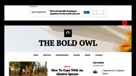 What Theboldowl.com website looked like in 2019 (4 years ago)