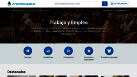 What Trabajo.gob.ar website looked like in 2019 (4 years ago)