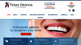 What Texas-dental.com website looked like in 2019 (4 years ago)