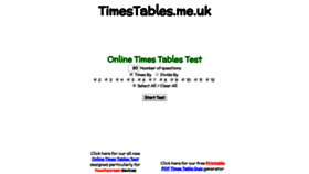 What Timestables.me.uk website looked like in 2019 (4 years ago)