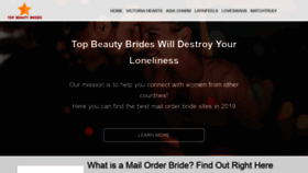 What Topbeautybrides.net website looked like in 2019 (4 years ago)