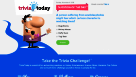 What Triviatoday.com website looked like in 2019 (4 years ago)