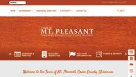 What Townofmtpleasantwi.com website looked like in 2019 (4 years ago)
