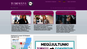 What Tudomanynyelviskola.hu website looked like in 2019 (4 years ago)