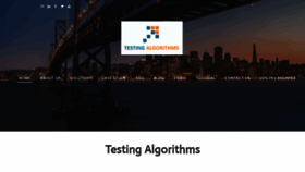 What Testingalgorithms.com website looked like in 2019 (4 years ago)