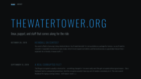 What Thewatertower.org website looked like in 2019 (4 years ago)