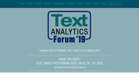 What Text-analytics-forum.com website looked like in 2019 (4 years ago)