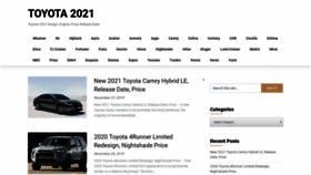 What Toyota2021.com website looked like in 2019 (4 years ago)