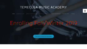 What Temeculamusic.com website looked like in 2019 (4 years ago)