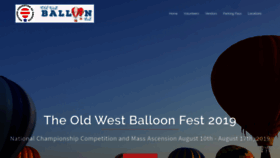 What Theoldwestballoonfest.com website looked like in 2019 (4 years ago)