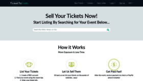 What Tickettocash.com website looked like in 2019 (4 years ago)