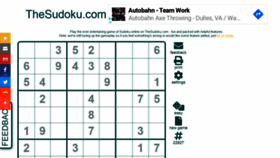 What Thesudoku.com website looked like in 2019 (4 years ago)