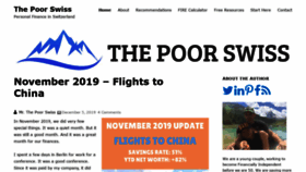 What Thepoorswiss.com website looked like in 2019 (6 years ago)