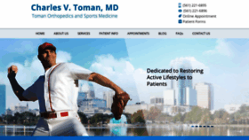 What Tomanortho.com website looked like in 2019 (4 years ago)