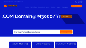 What Truehost.com.ng website looked like in 2019 (4 years ago)