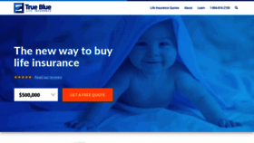 What Truebluelifeinsurance.com website looked like in 2019 (4 years ago)