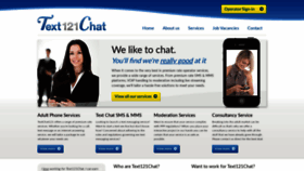 What Text121chat.com website looked like in 2019 (4 years ago)